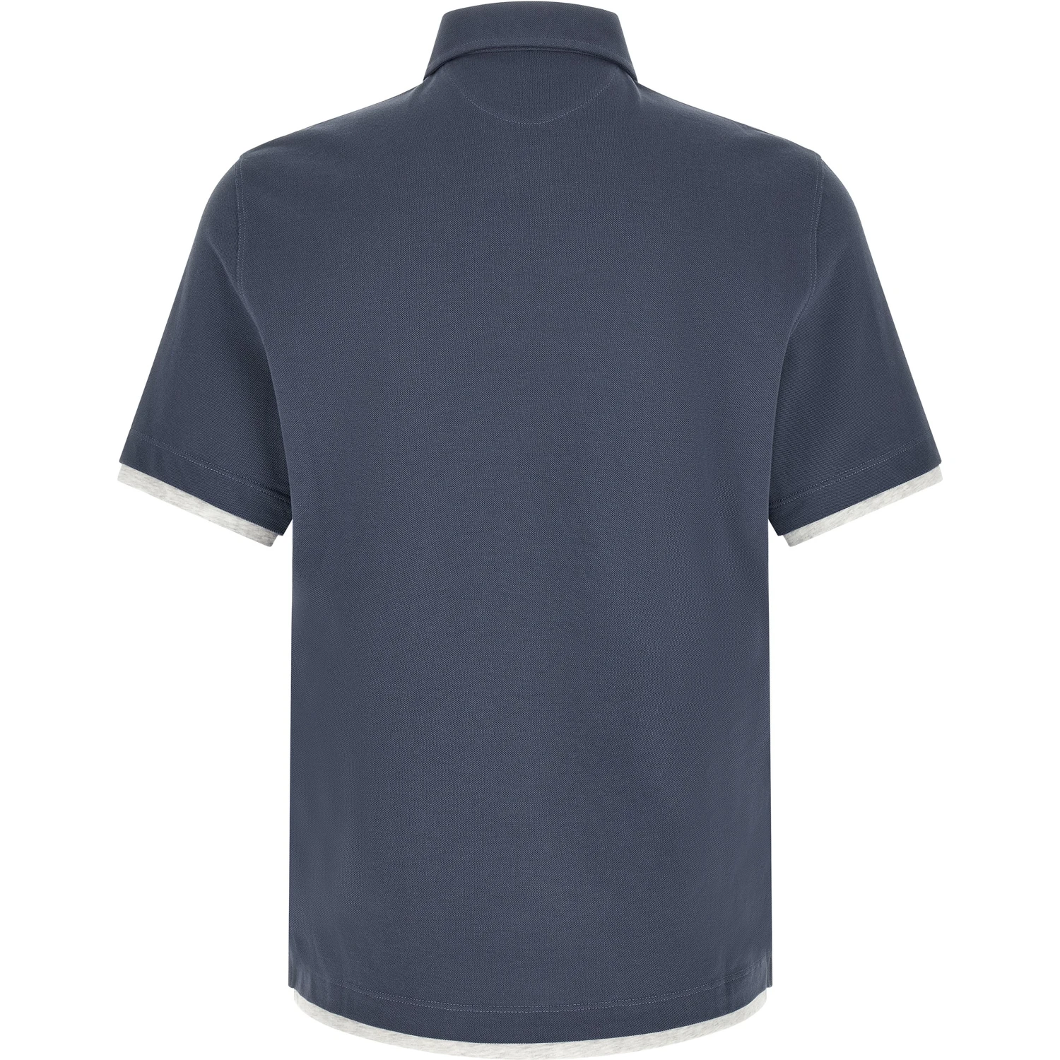 Blue Cotton Polo Shirt