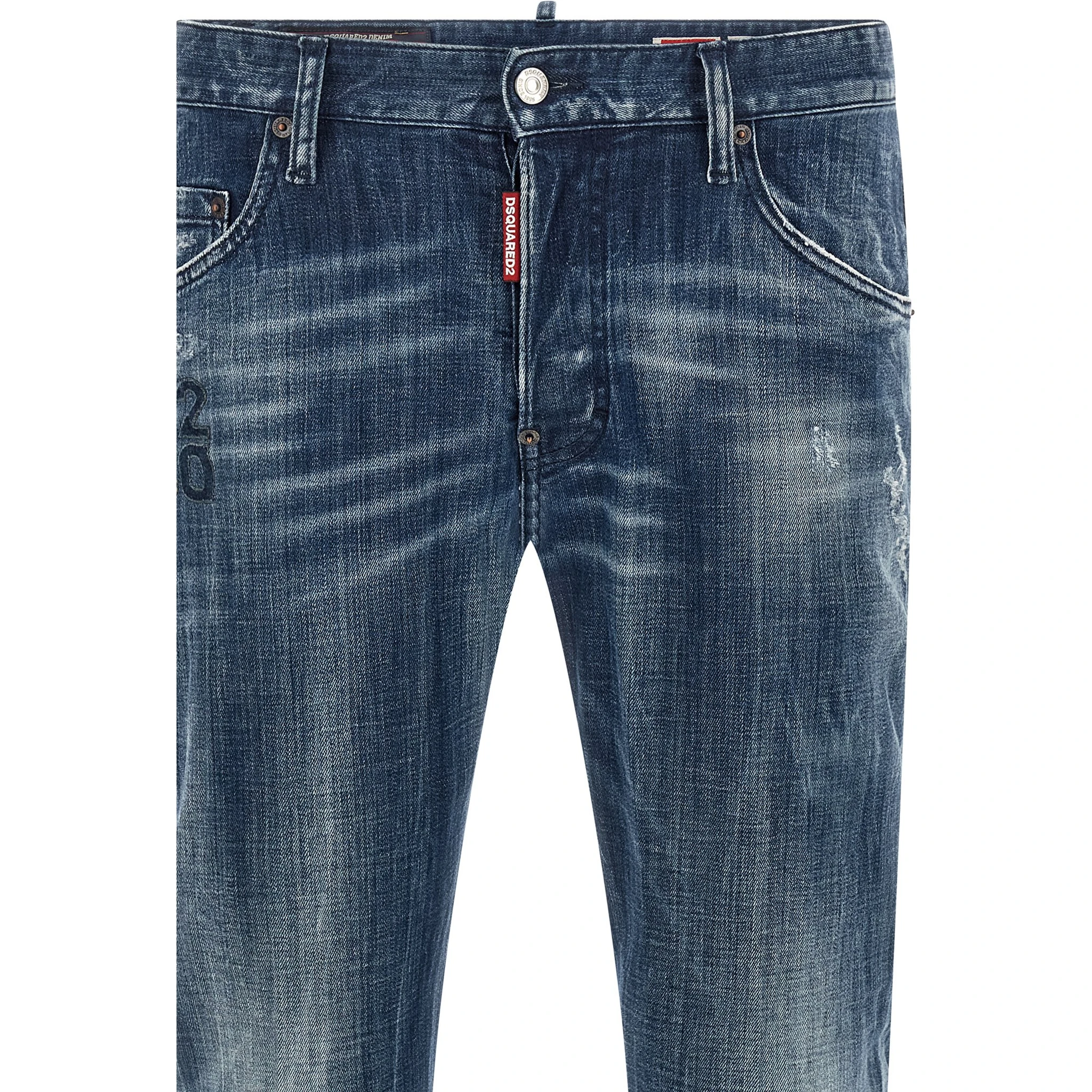 Blue Cotton Relaxed Fit Jeans