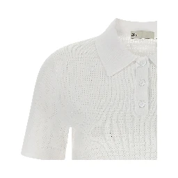 White Viscose Polo Shirt