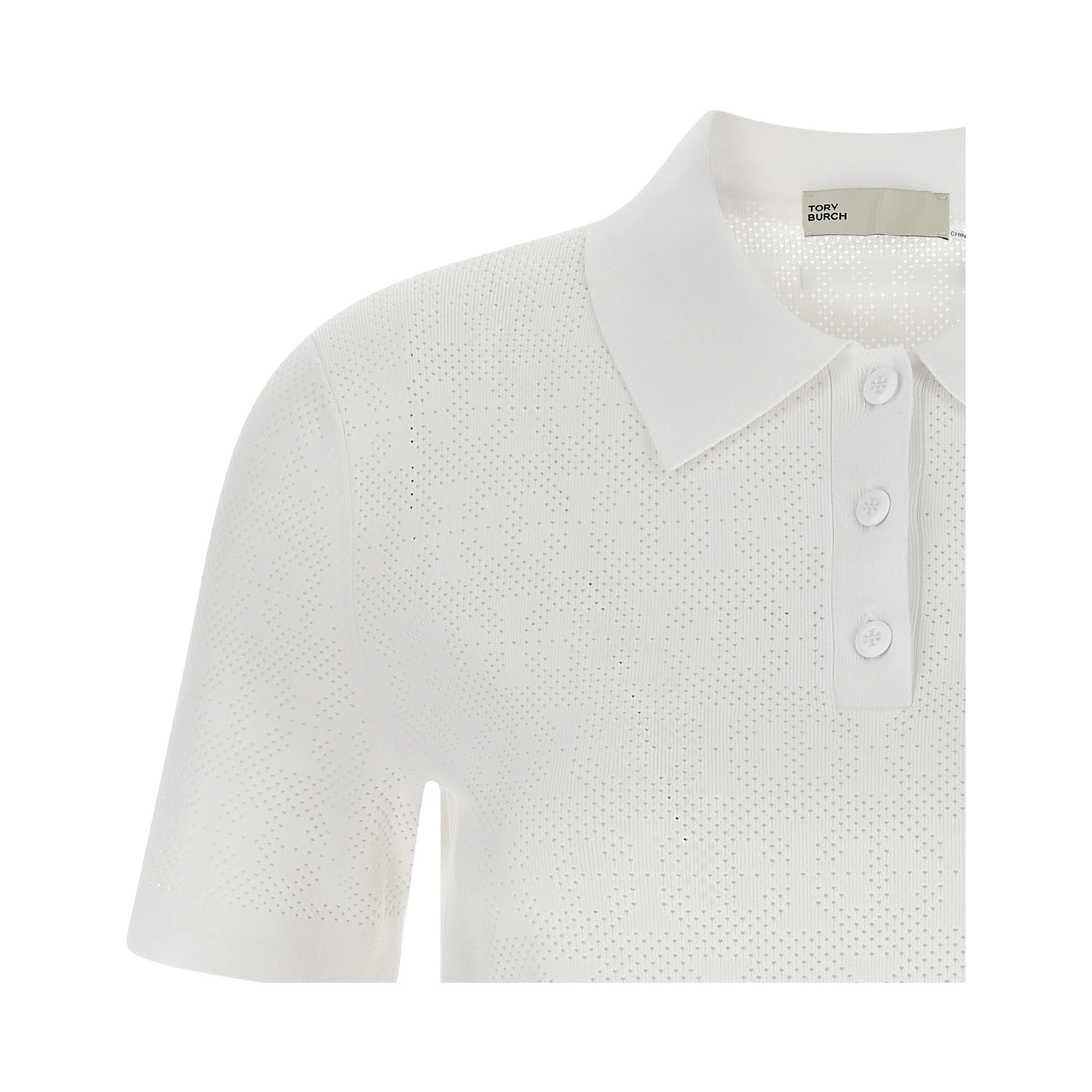 White Viscose Polo Shirt