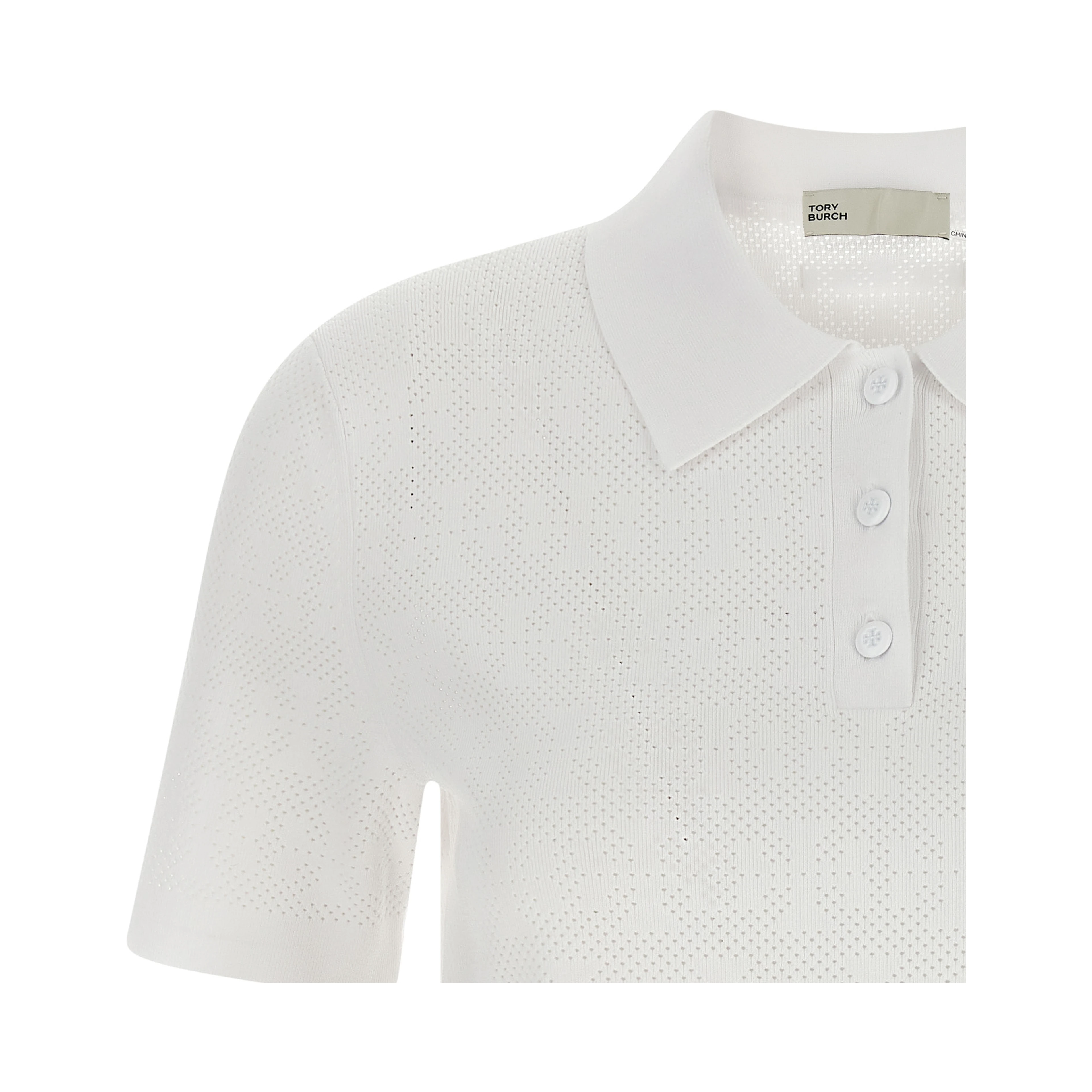White Viscose Polo Shirt