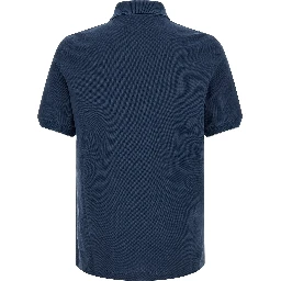 Blue Cotton Polo Shirt