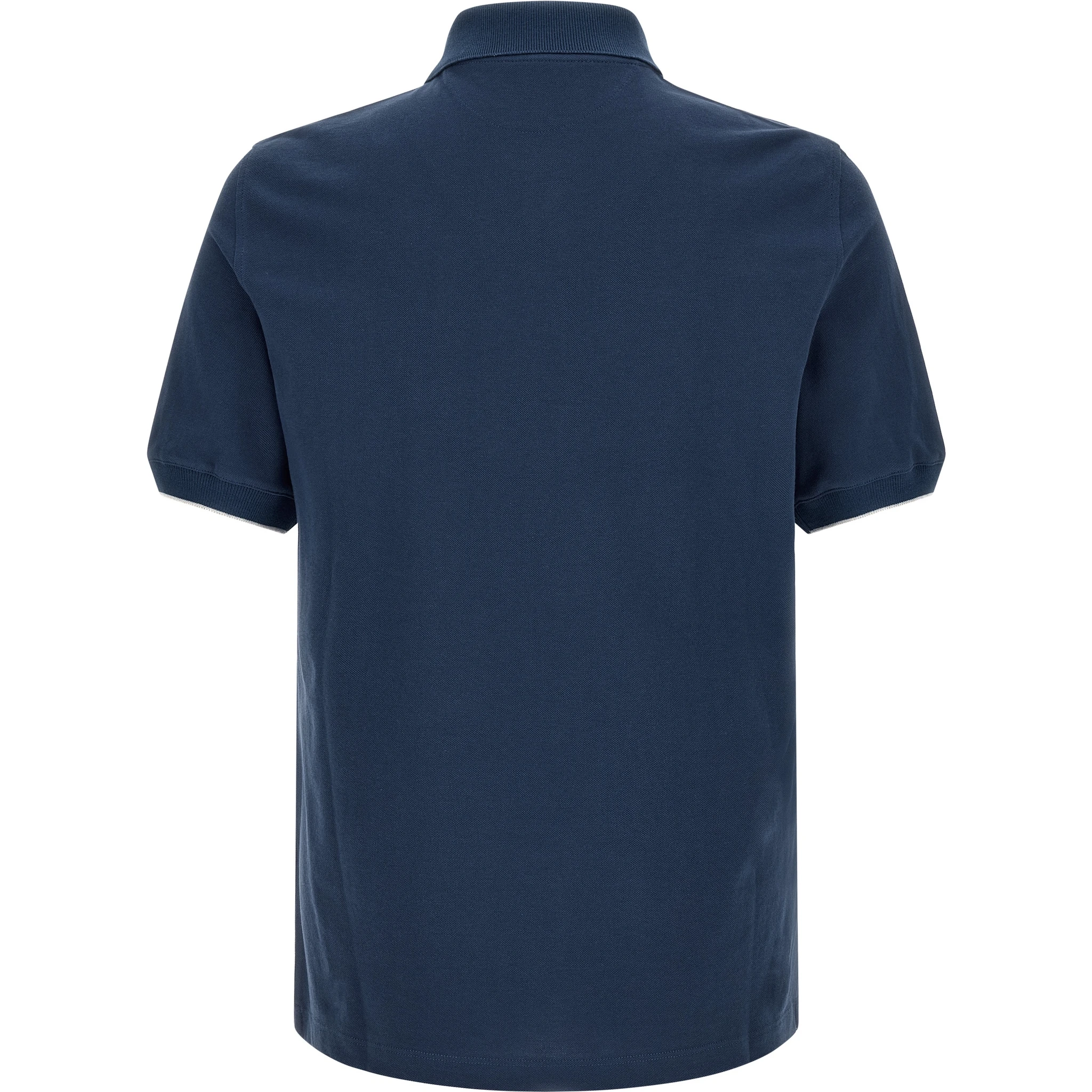 Blue Cotton Polo Shirt