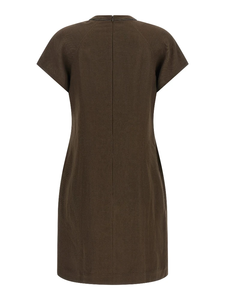 Brown Viscose Short Dress alternative