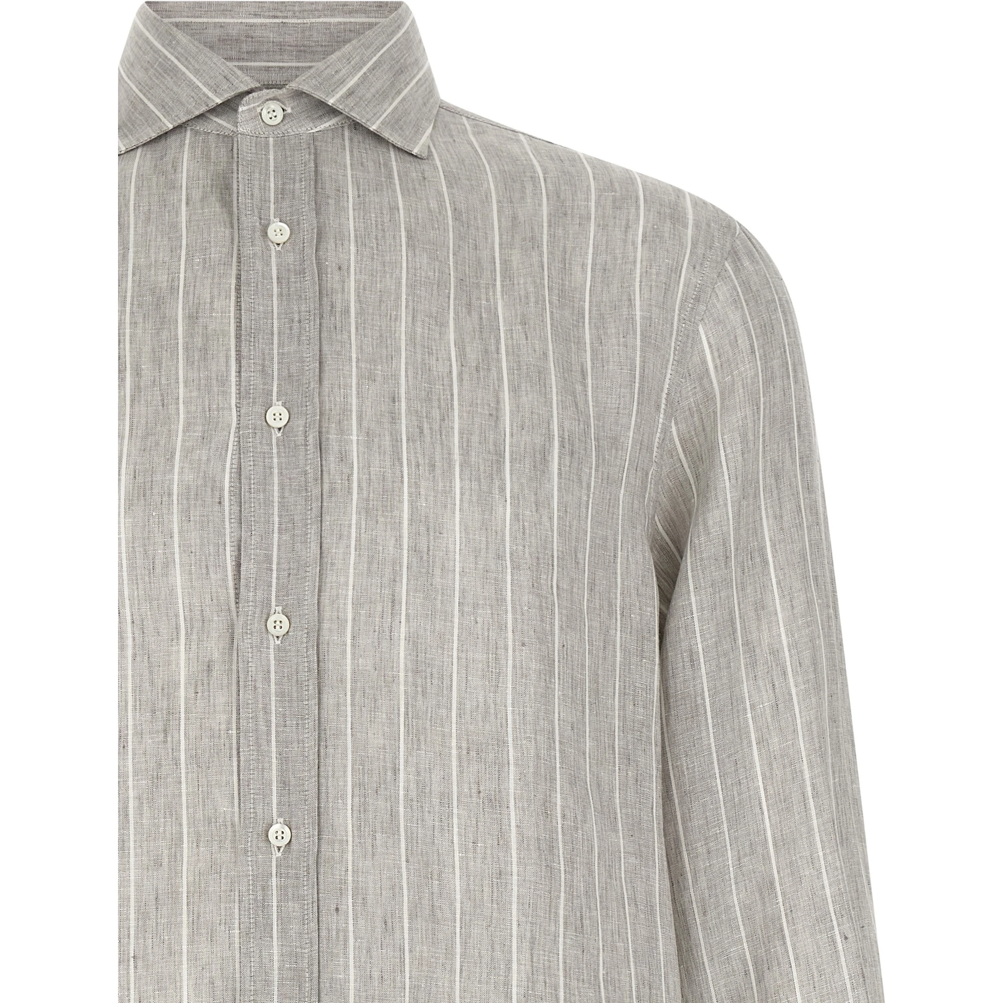 Gray Linen Blouse