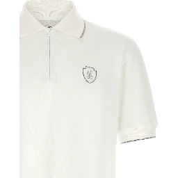 White Polyamide Polo Shirt