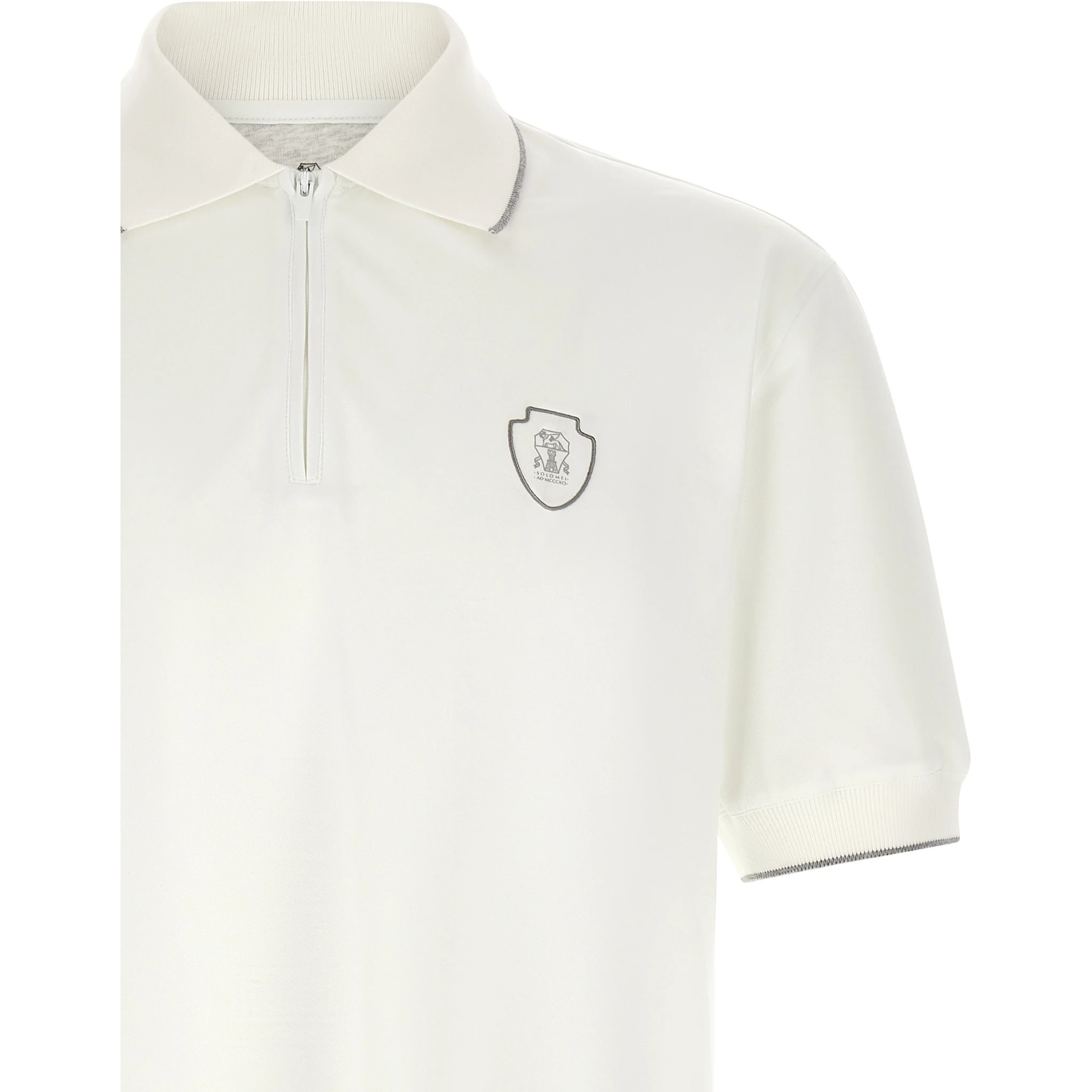 White Polyamide Polo Shirt