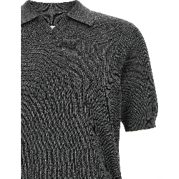 Gray Cotton Polo Shirt