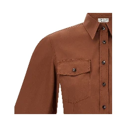 Brown Cotton Blouse