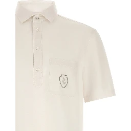 White Virgin Wool Polo Shirt