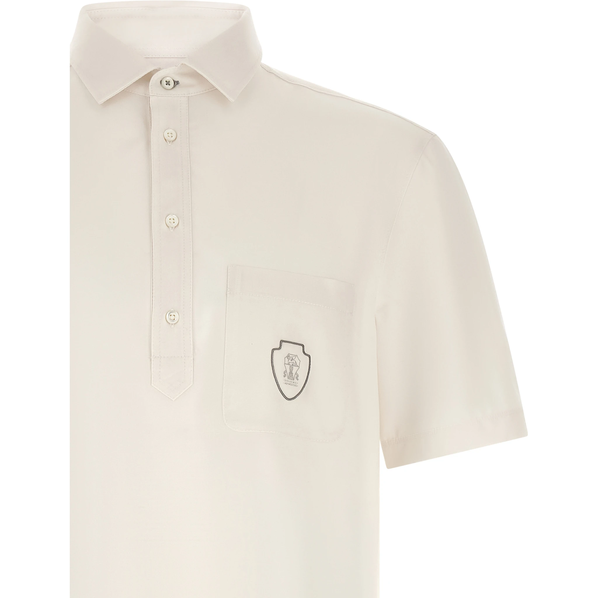 White Virgin Wool Polo Shirt