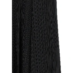 Black Polyester Midi Dress