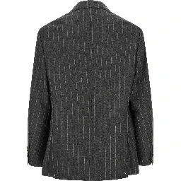 Gray Virgin Wool Blazer