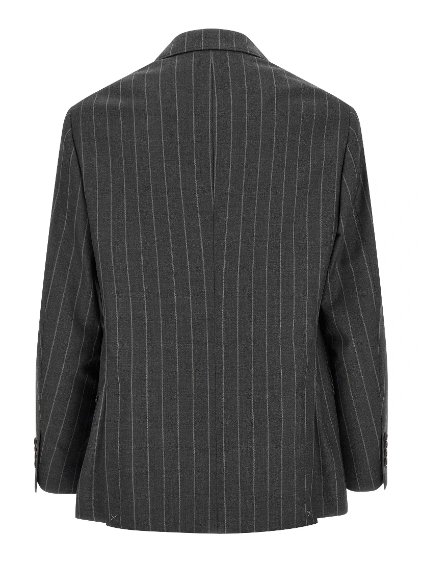 Gray Virgin Wool Blazer