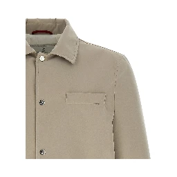 Gray Polyester Full-Length Jacket