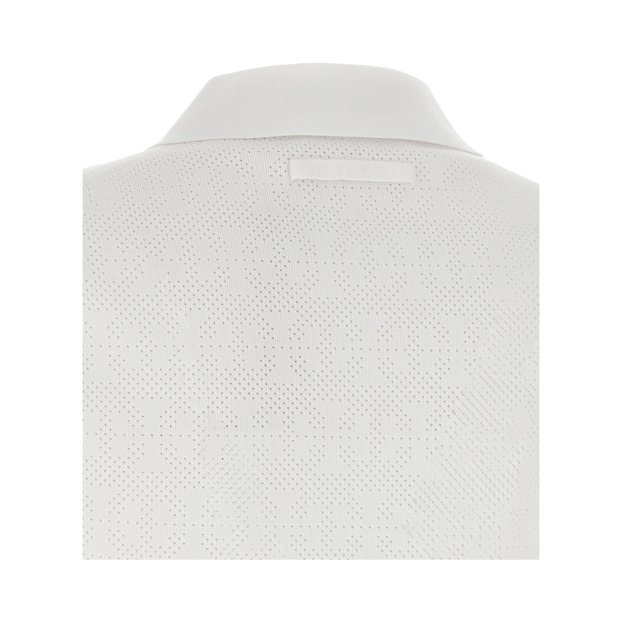 White Viscose Polo Shirt