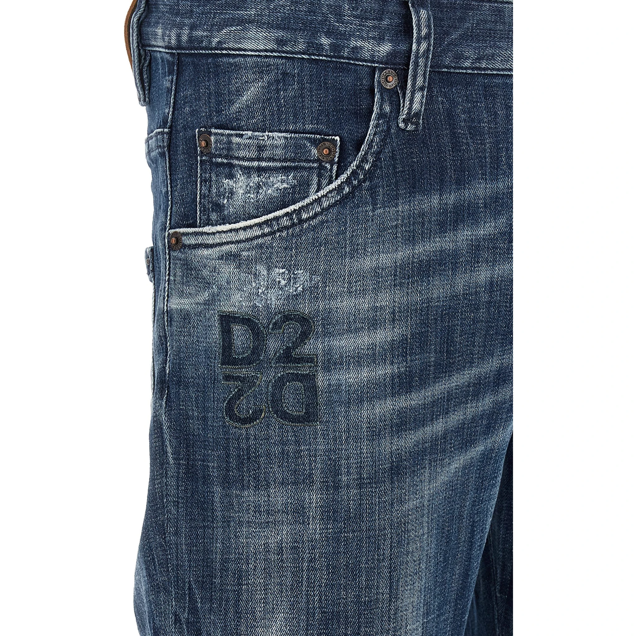 Blue Cotton Relaxed Fit Jeans