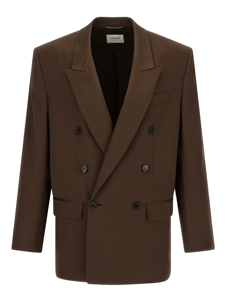 Brown Silk Blazer