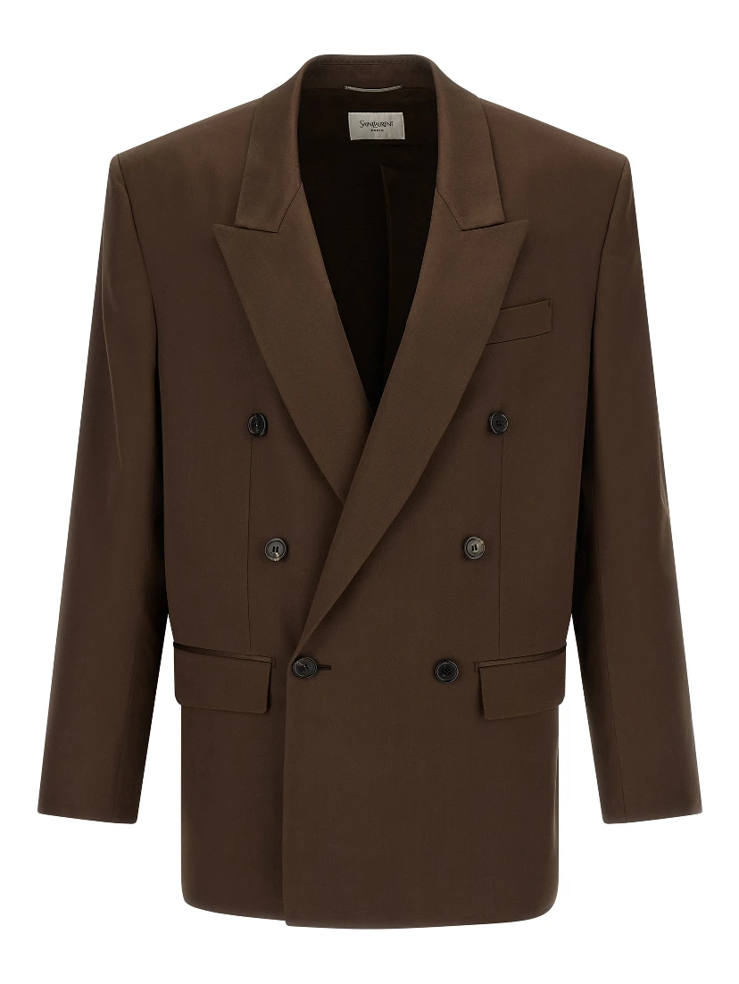 Brown Silk Blazer