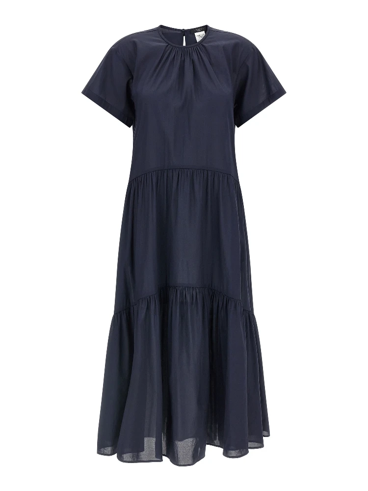 Blue Acetate Long Dress
