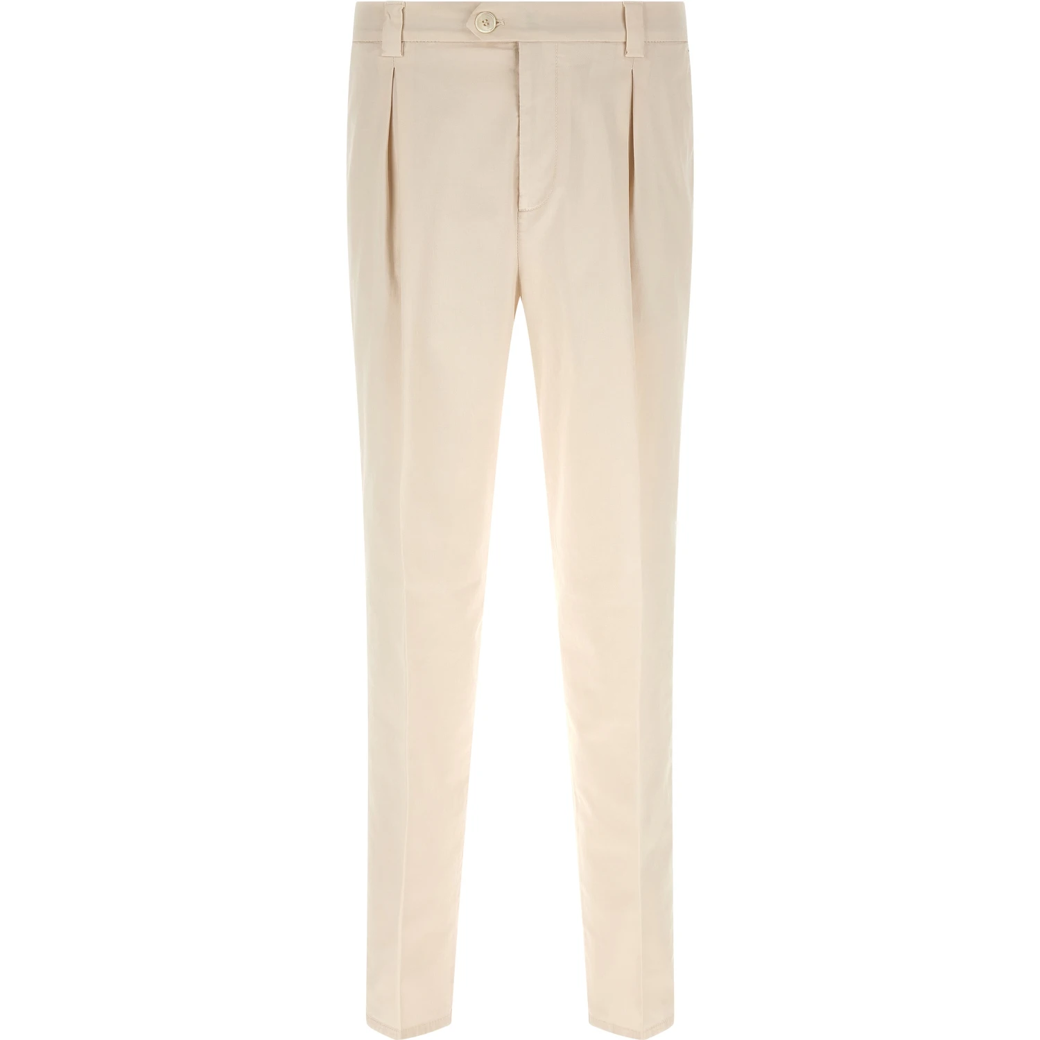 White Cotton Casual Pants