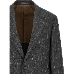 Gray Virgin Wool Blazer