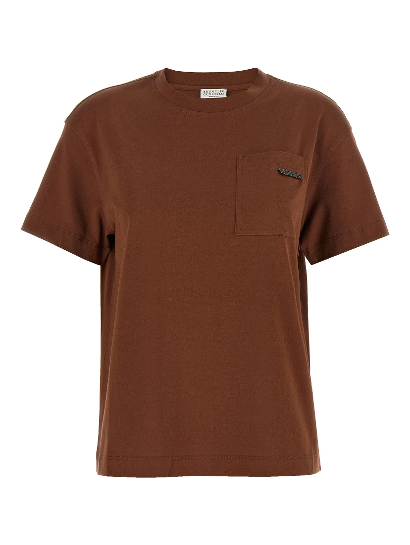 Brown Cotton T-Shirt