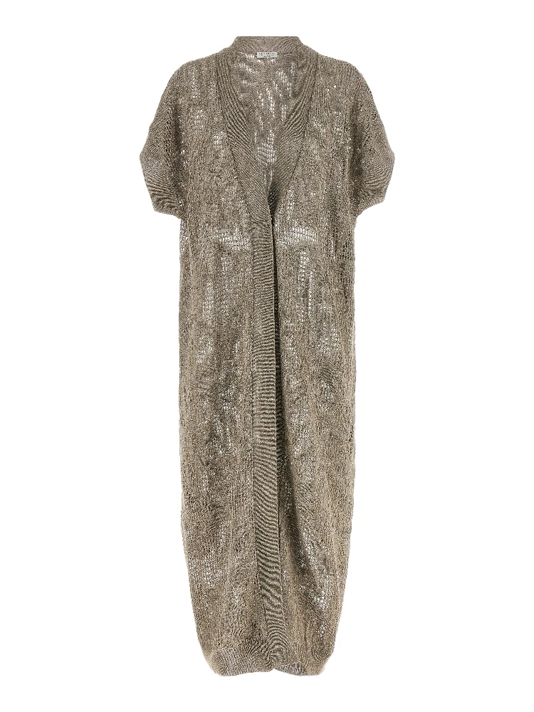 Brown Linen Cardigan