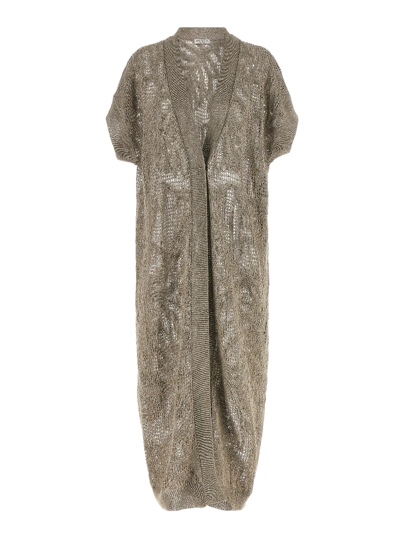Brown Linen Cardigan