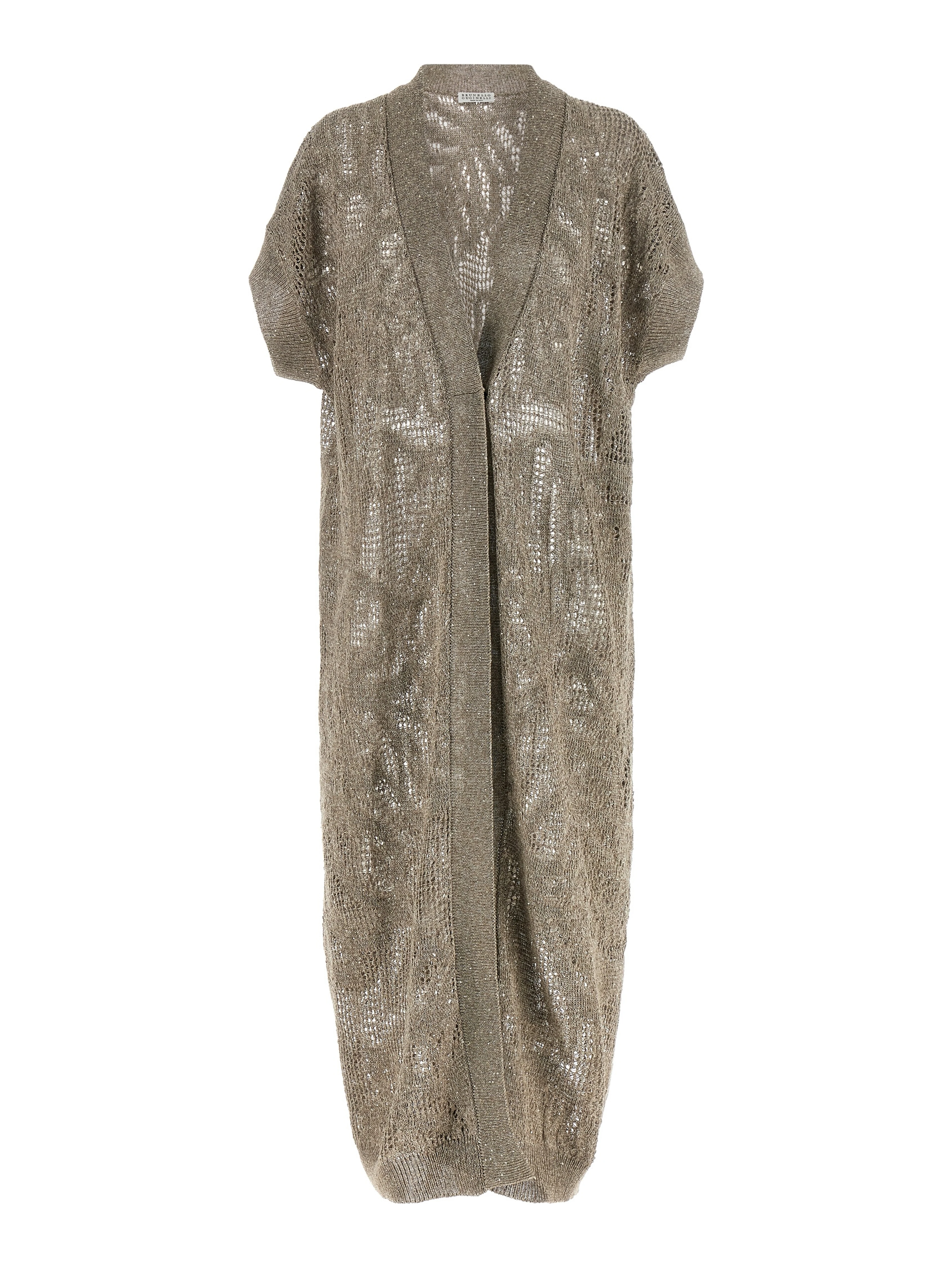 Brown Linen Cardigan