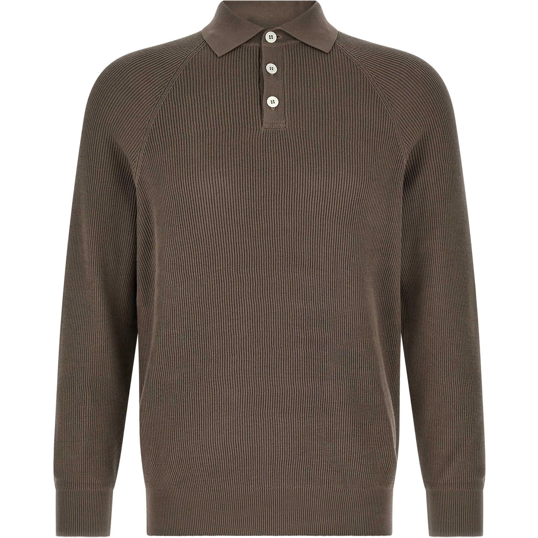Brown Cotton Polo Shirt