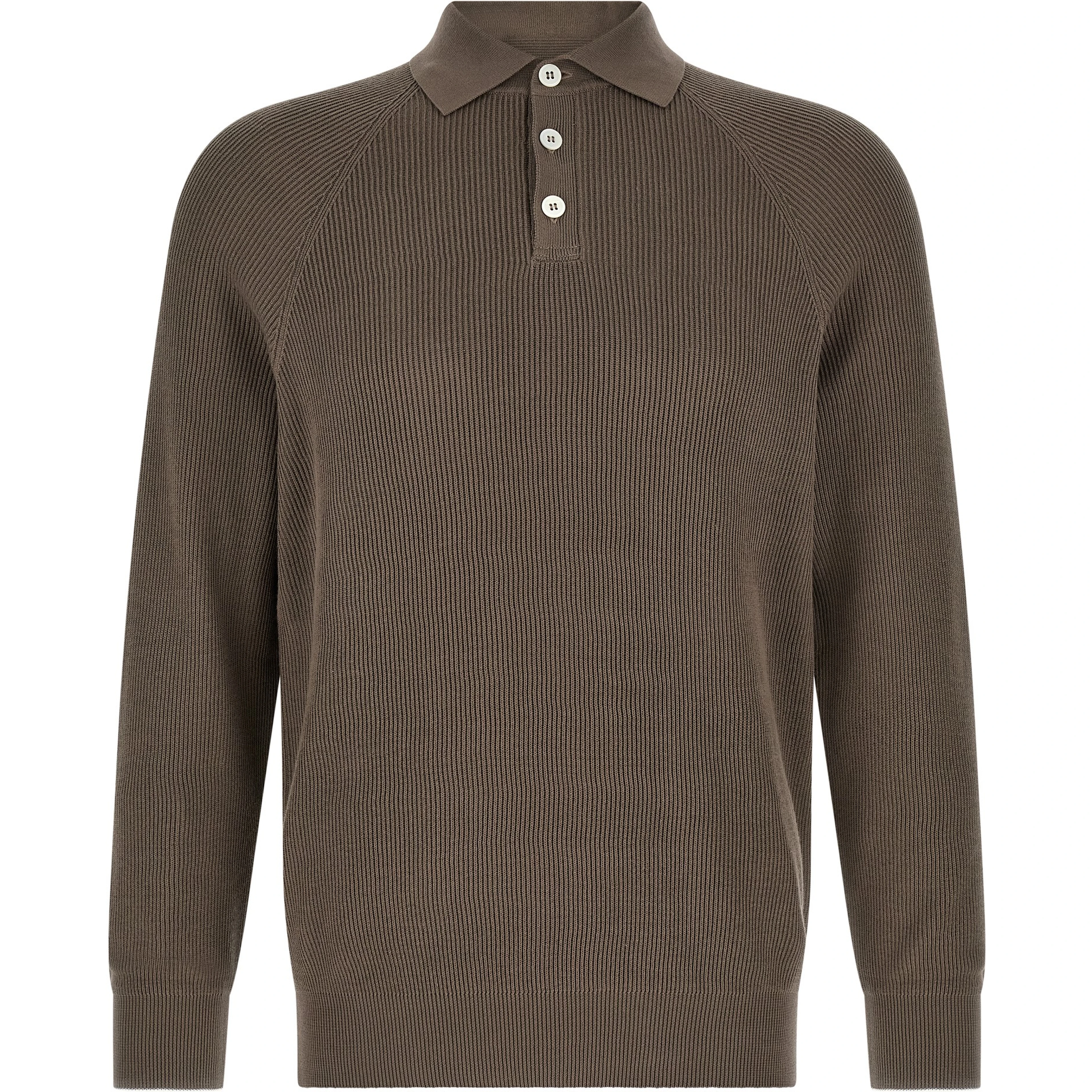 Brown Cotton Polo Shirt