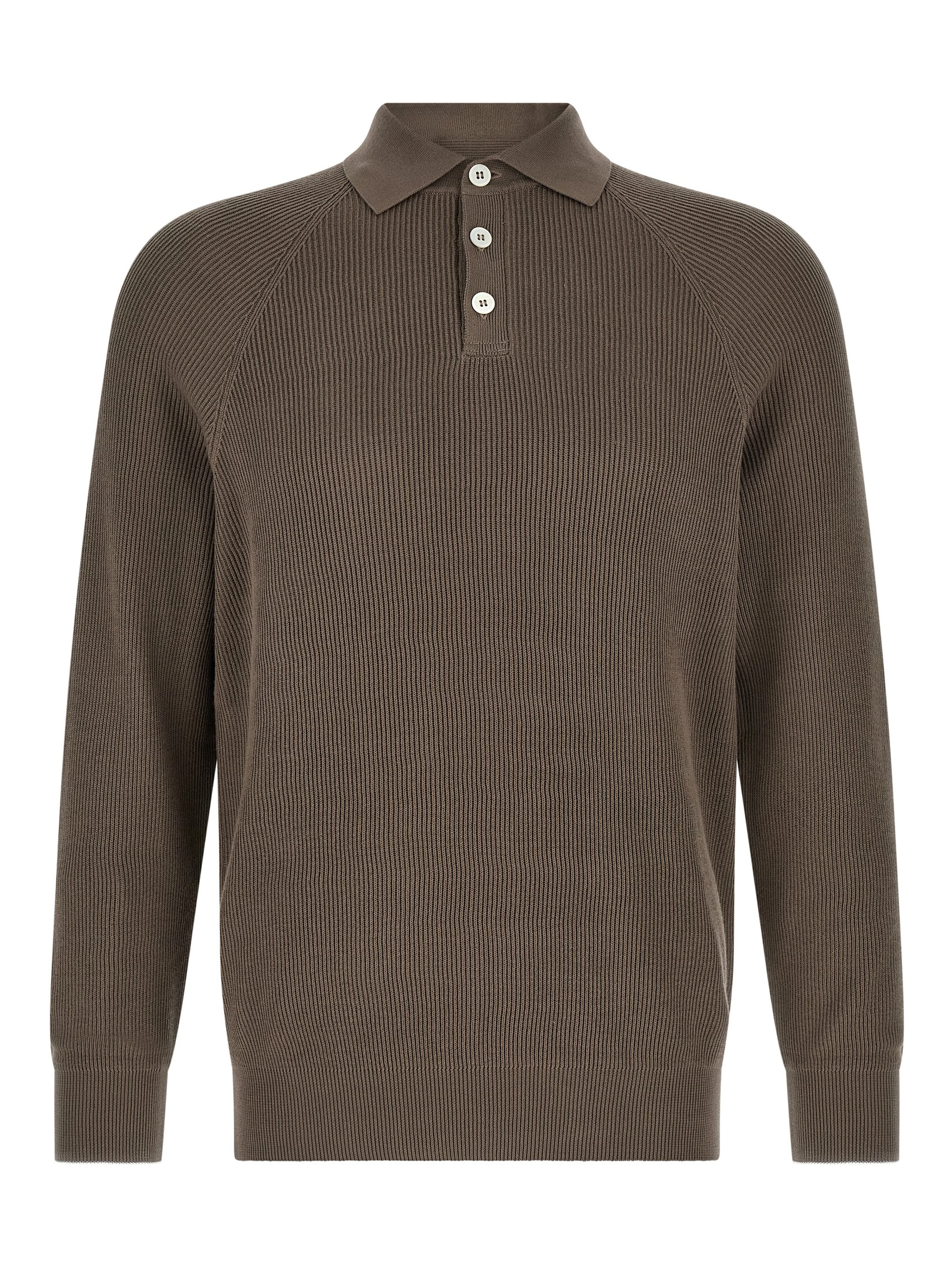 Brown Cotton Polo Shirt