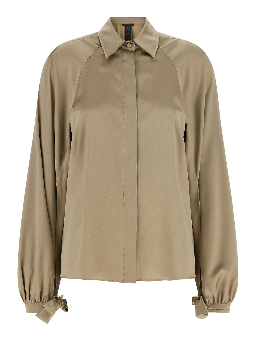 Beige Silk Blouse