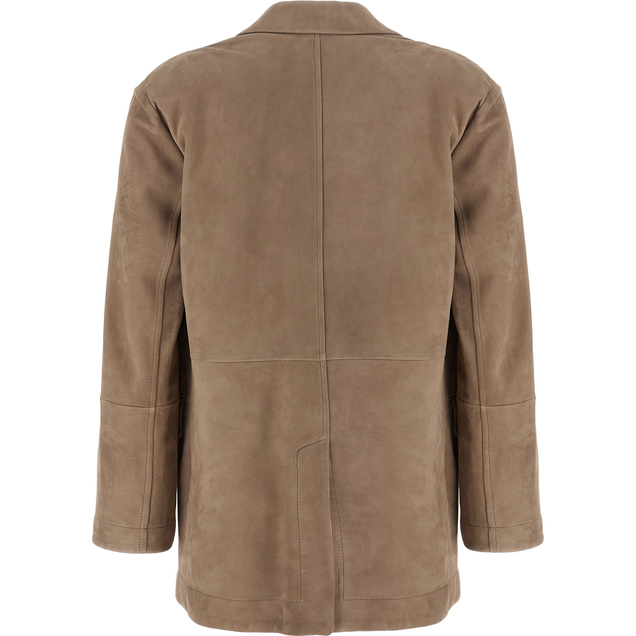 Beige Lamb Leather Blazer