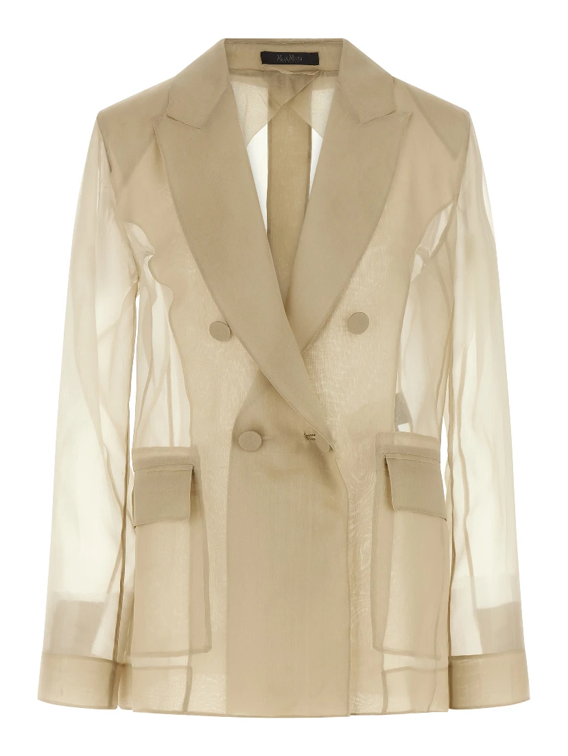 Beige Silk Blazer