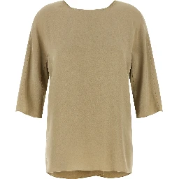 Beige Silk Blouse