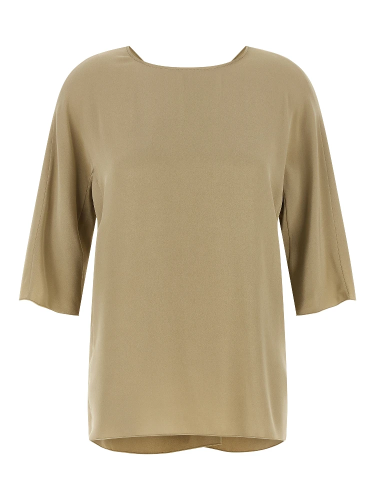 Beige Silk Blouse