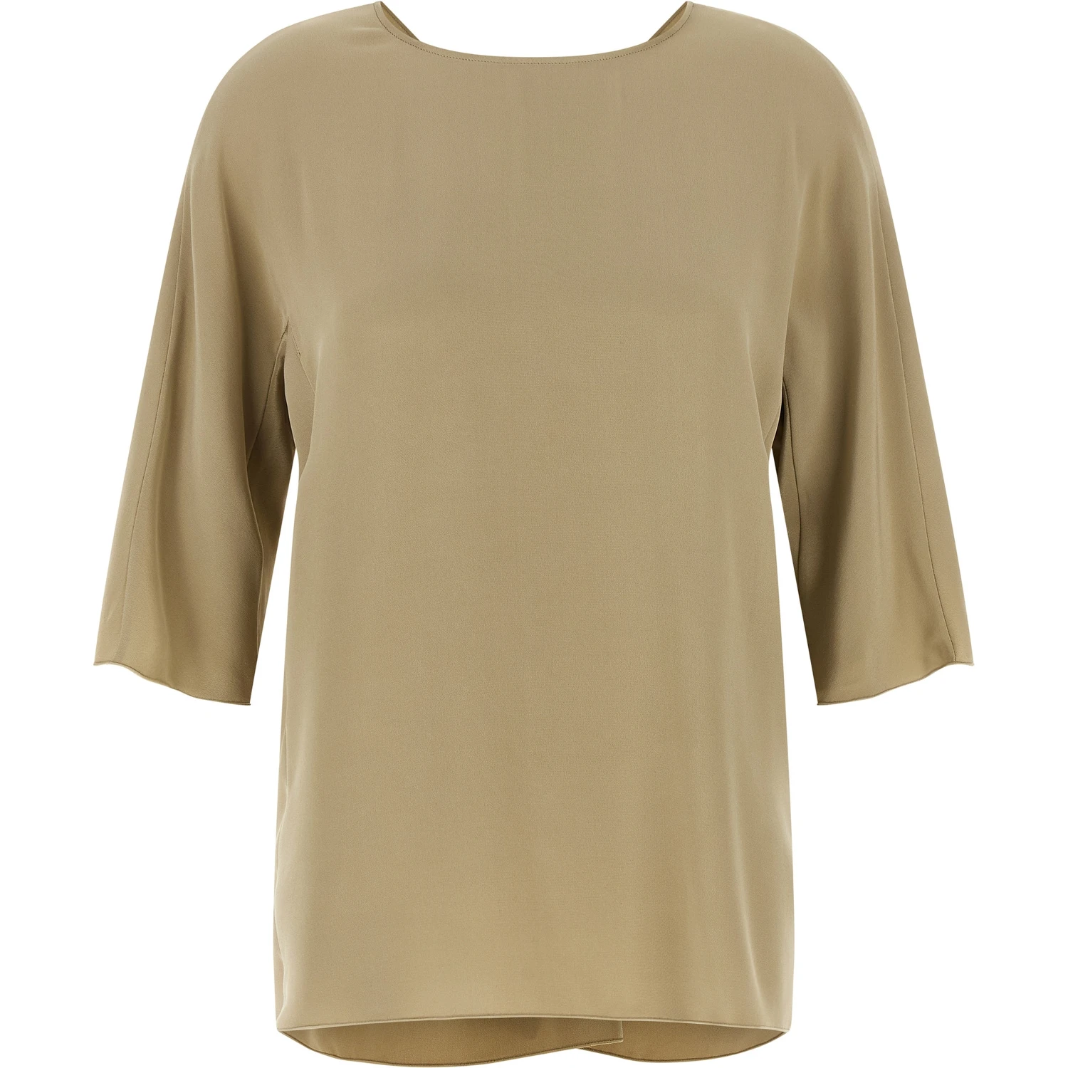 Beige Silk Blouse
