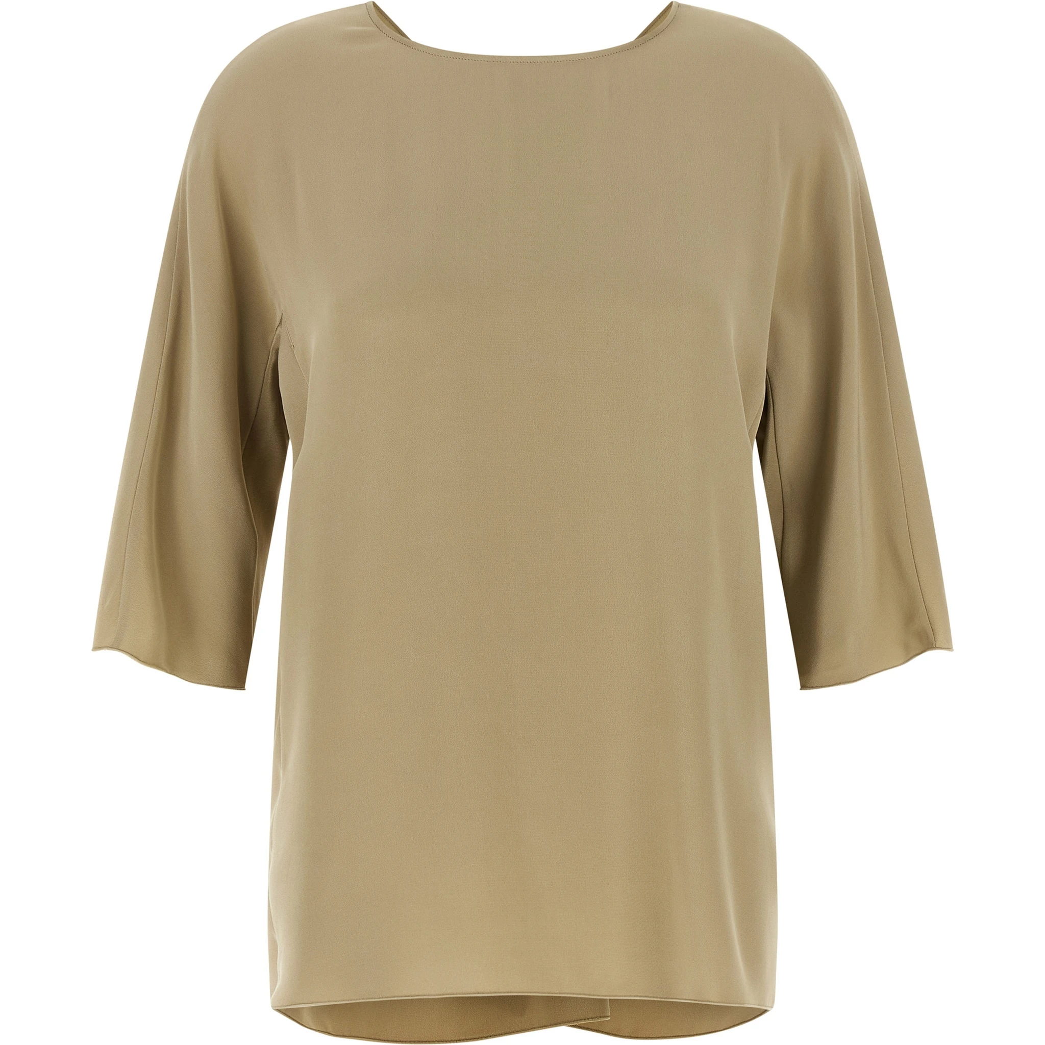 Beige Silk Blouse
