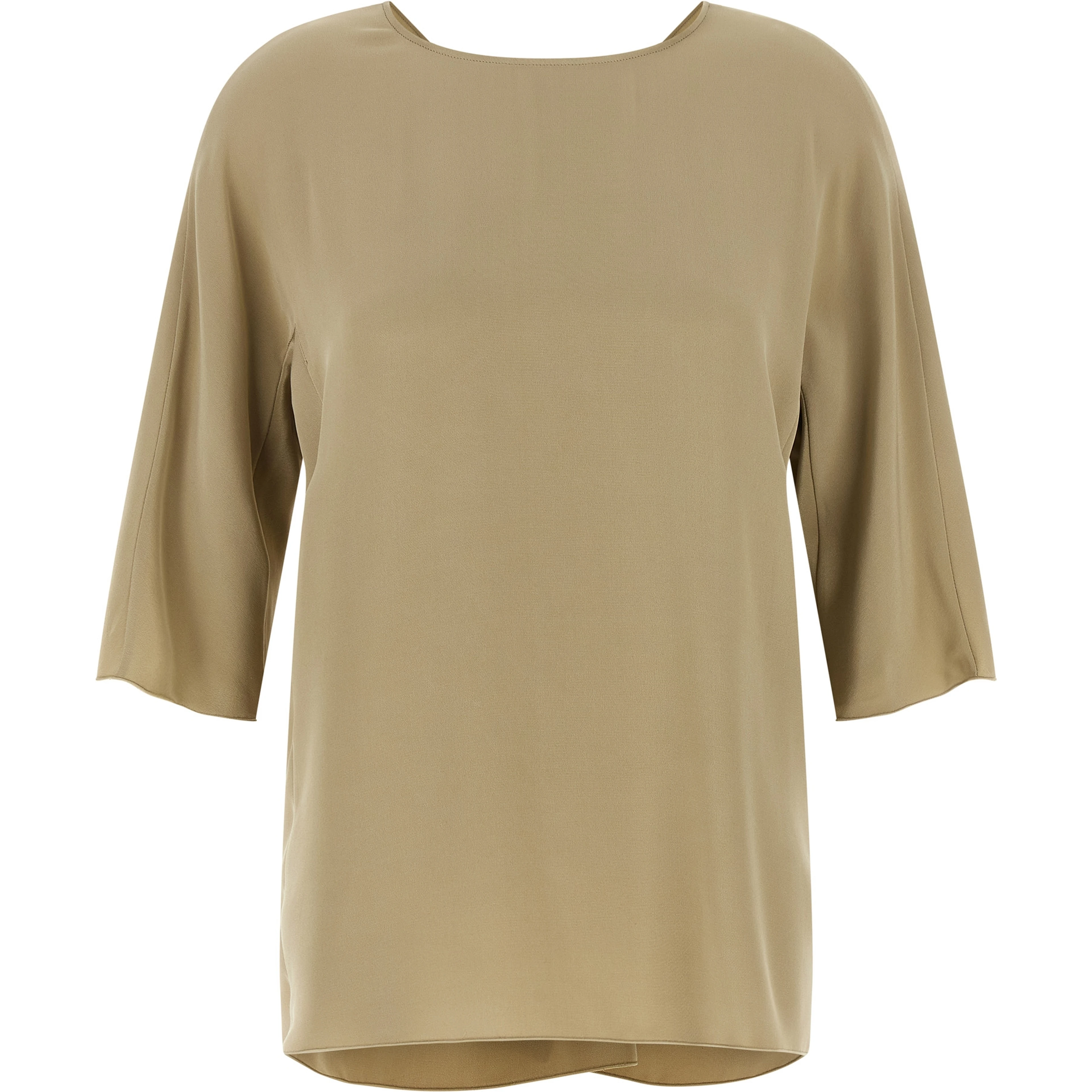 Beige Silk Blouse