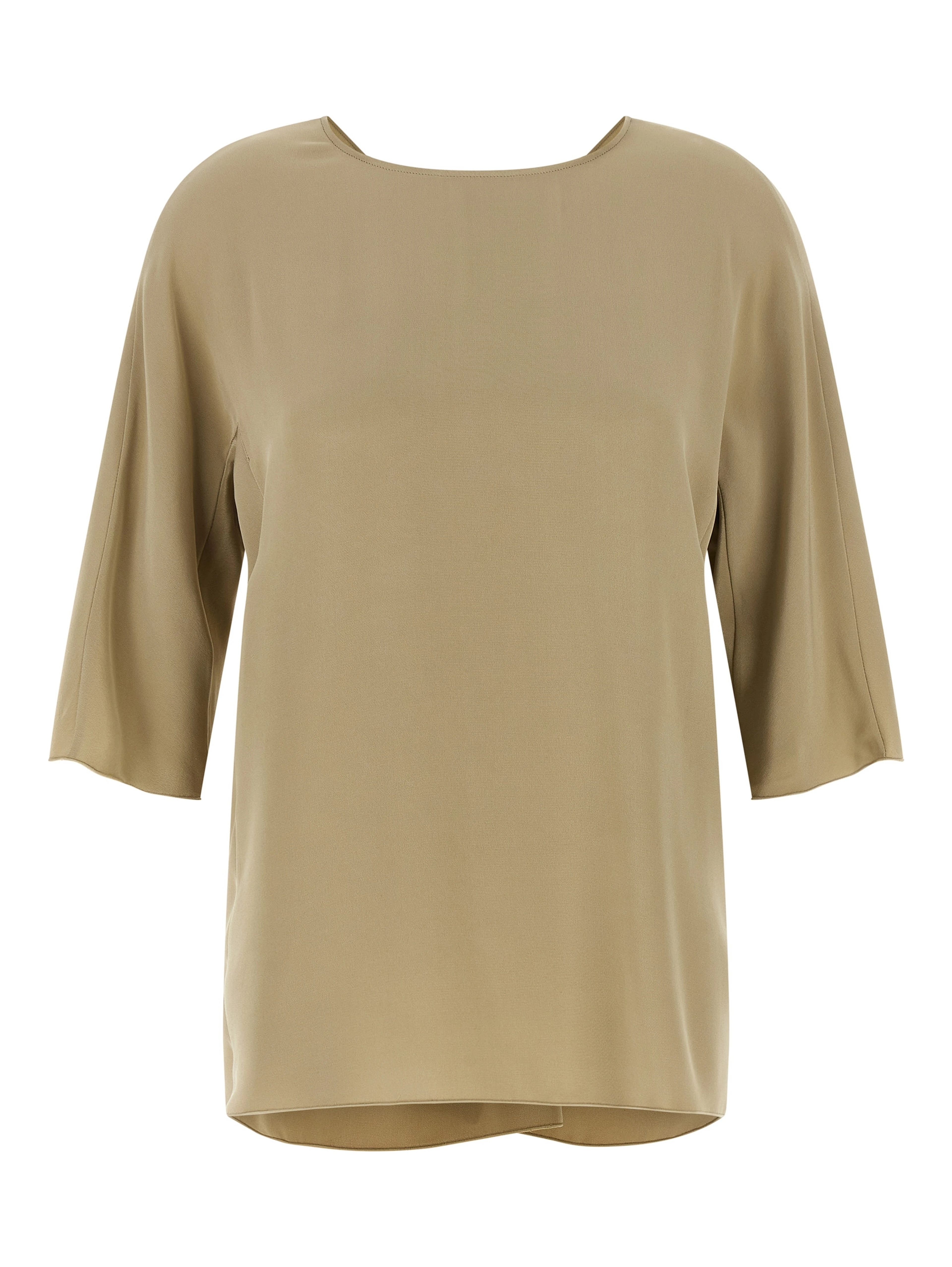 Beige Silk Blouse