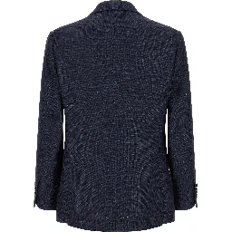 Blue Silk Two-Piece Suit