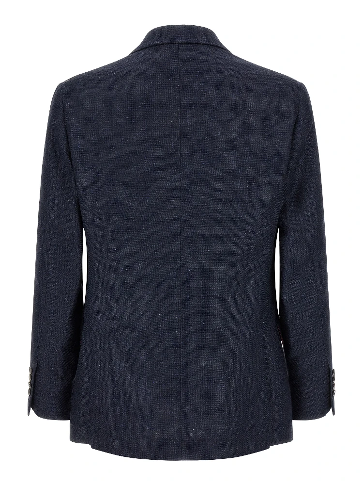 Blue Silk Two-Piece Suit alternative