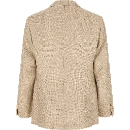 Beige Silk Two-Piece Suit