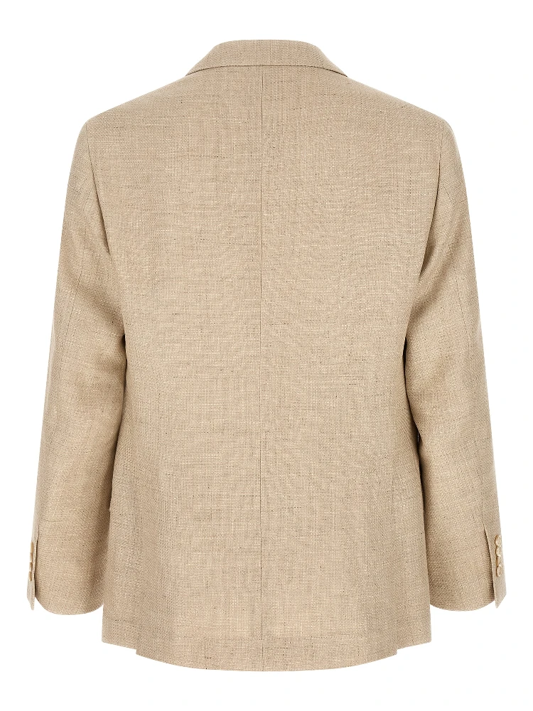 Beige Silk Two-Piece Suit alternative