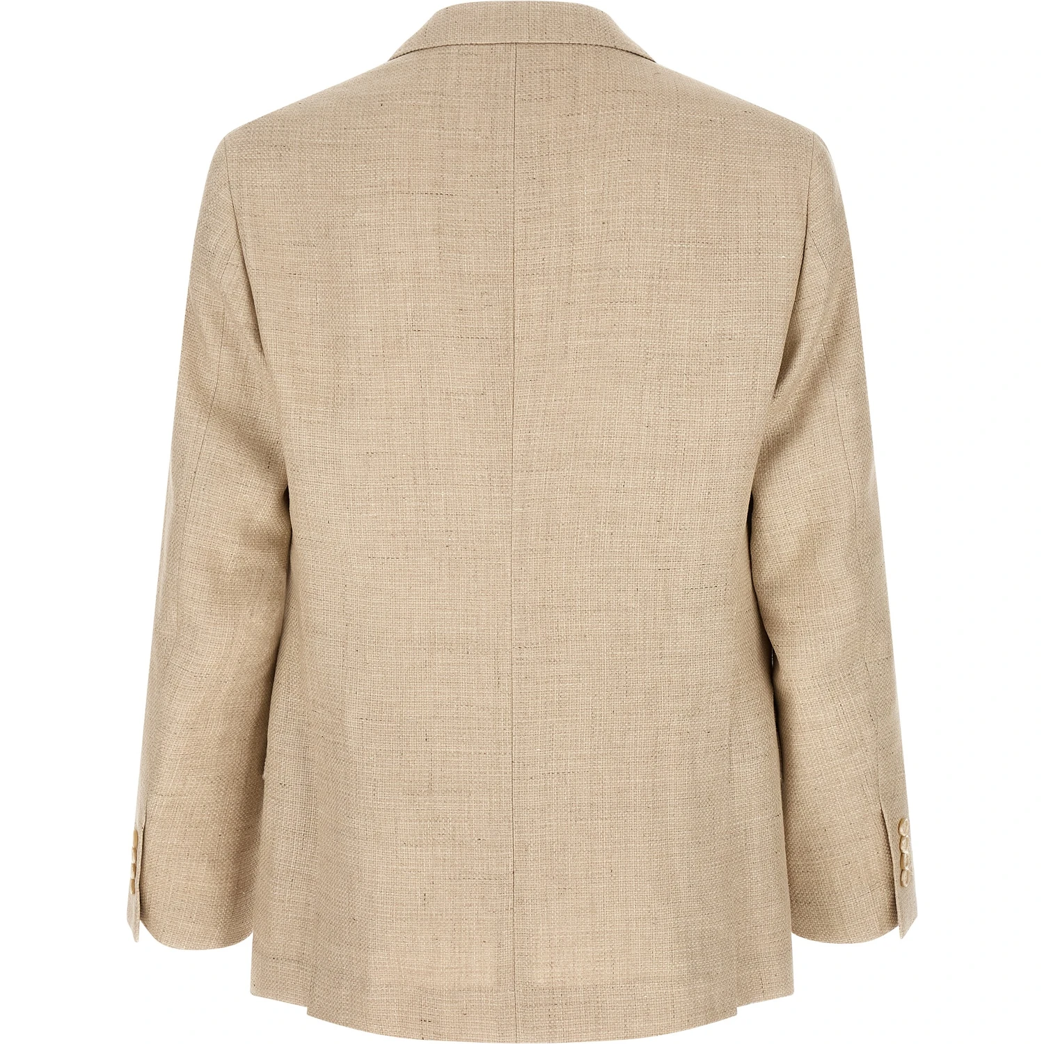Beige Silk Two-Piece Suit