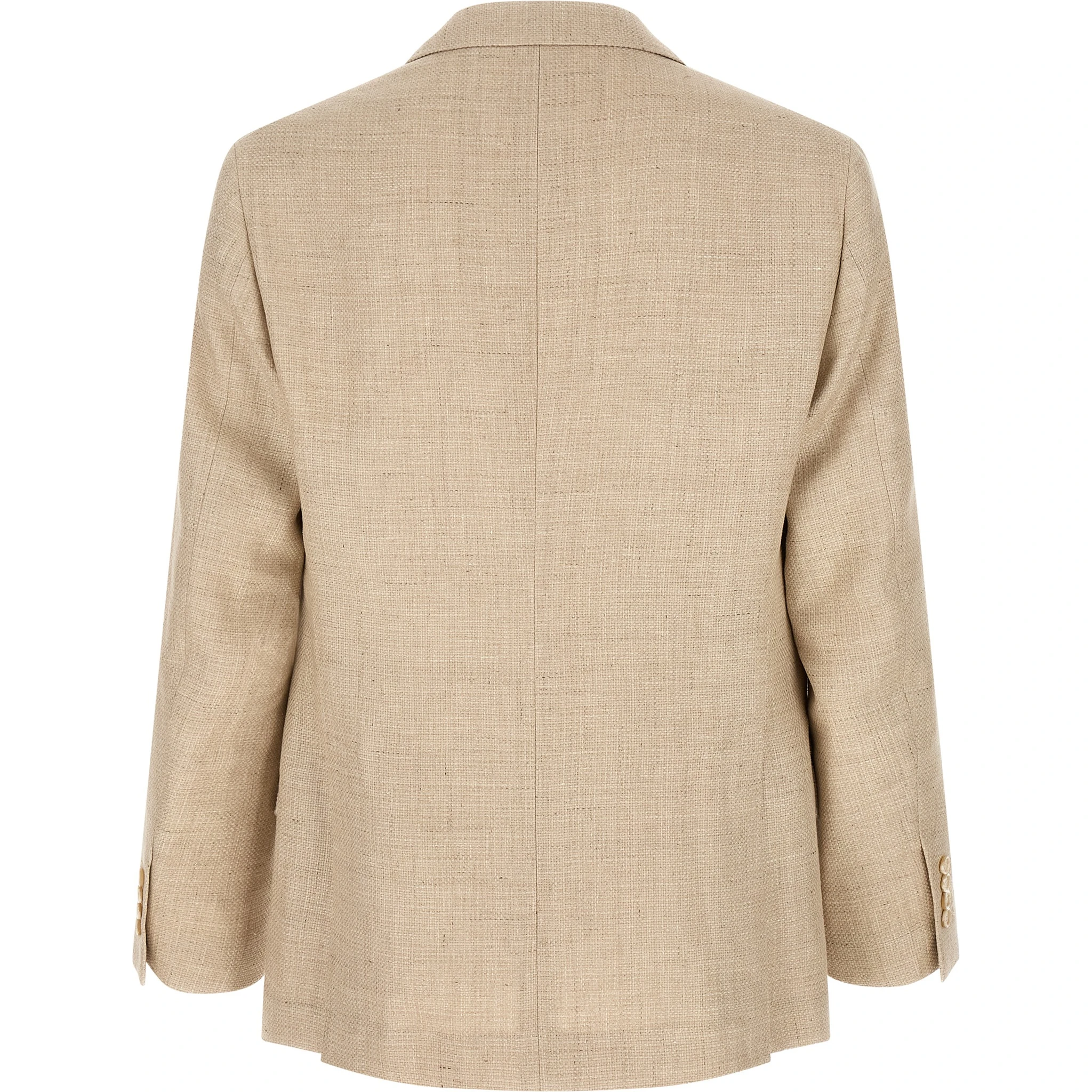 Beige Silk Two-Piece Suit