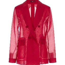 Fuchsia Silk Blazer