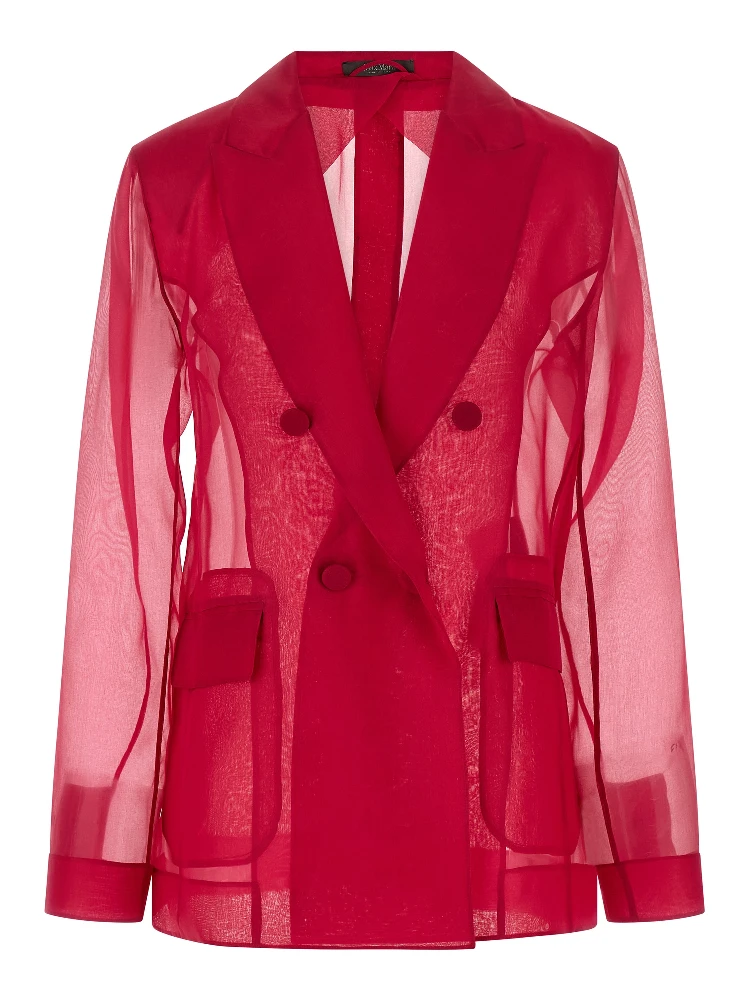 Fuchsia Silk Blazer